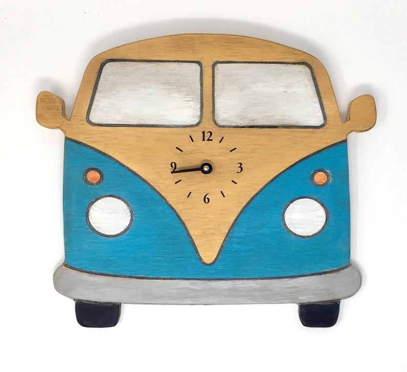 794x727 Vw Bus Clock Volkswagen Van Rustic Home Decor Beach Decor Surf Etsy