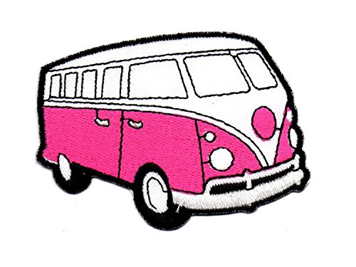 500x375 Embroidered Applique Iron Sew On Patch Volkswagen Van Style