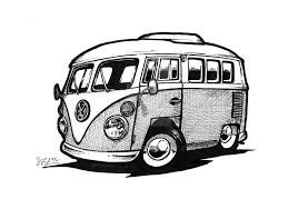 Volkswagen Van Drawing | Free download on ClipArtMag