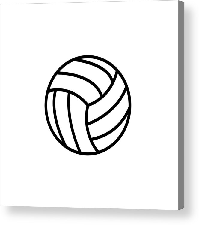 664x750 Volleyball Ball Icon, Vector Illustration Acrylic Print