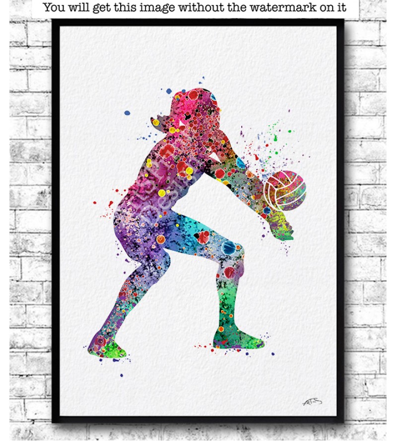 800x888 Girl Volleyball Player Print