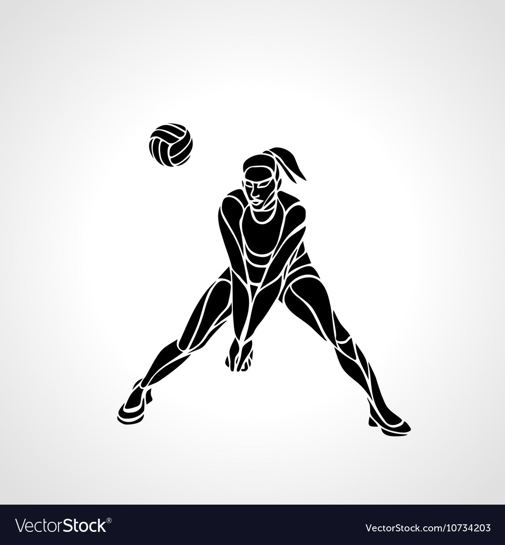 1000x1080 Huge Collection Of 'female Volleyball Player Silhouette' Download