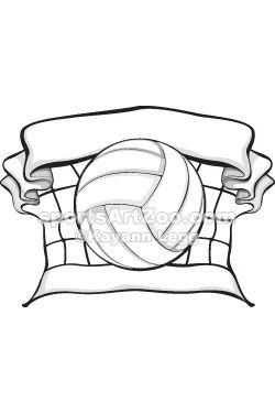 250x375 Volleyball With Folded Net Volleyball Designs