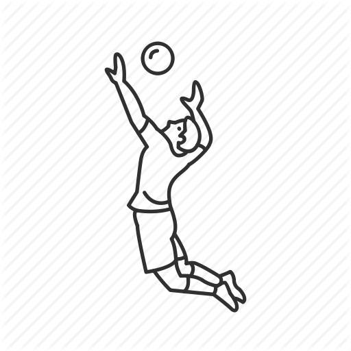 512x512 Collection Of Free Volleyball Drawing Female Player Download On Ui Ex