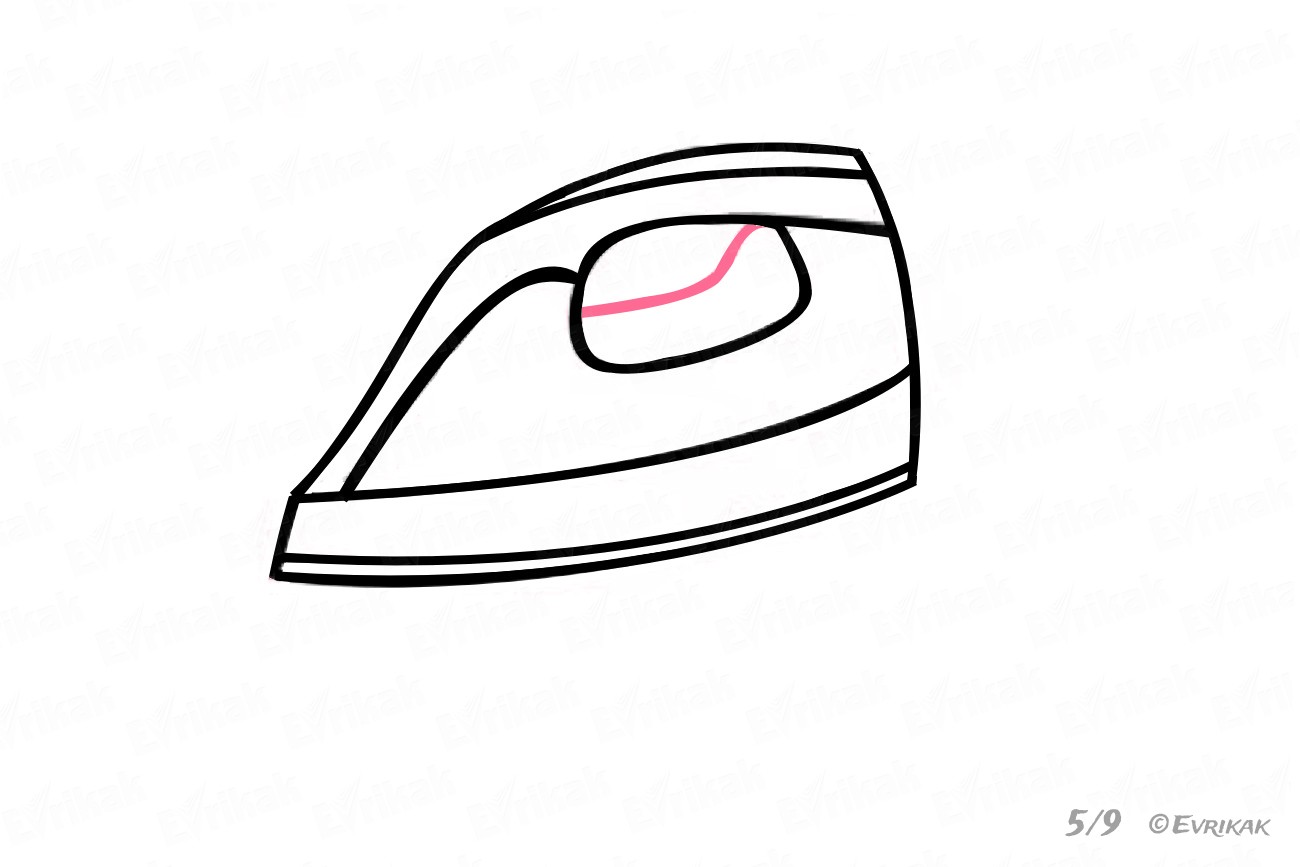 1300x867 How To Draw An Iron Using A Pencil Step