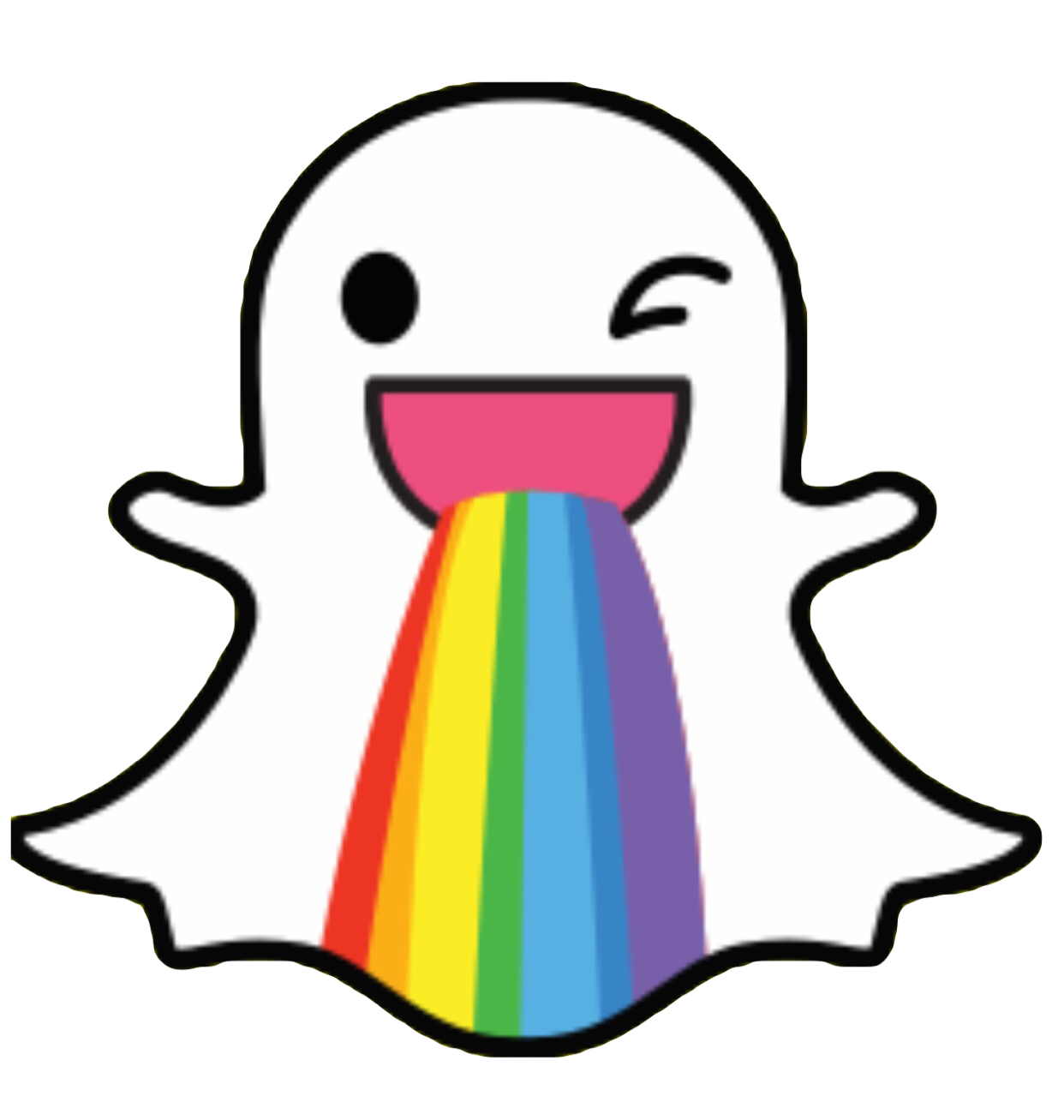 1242x1307 sanpchat ghost rainbow vomit puke rainbowbarf kawaii