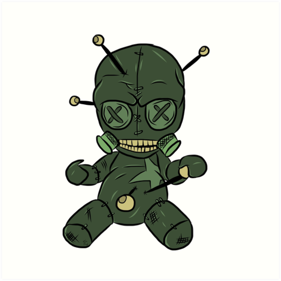 550x550 Horror Voodoo Doll Art Prints