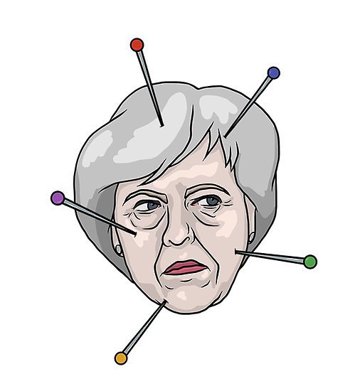 506x550 Theresa May Voodoo Doll Pin Illustration Posters