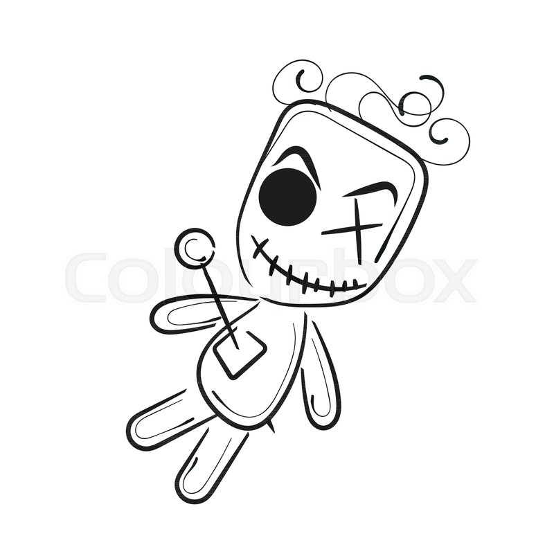 800x800 Voodoo Doll Isolated Illustration On Stock Vector Colourbox