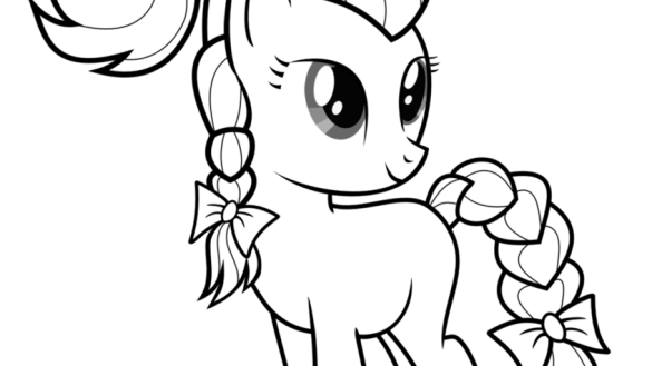 585x329 Shining Design My Little Pony Outline Drawing At Getdrawings Com