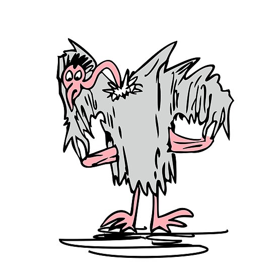 550x550 poor vulture with empty pockets, bankruptcy bird drawing posters