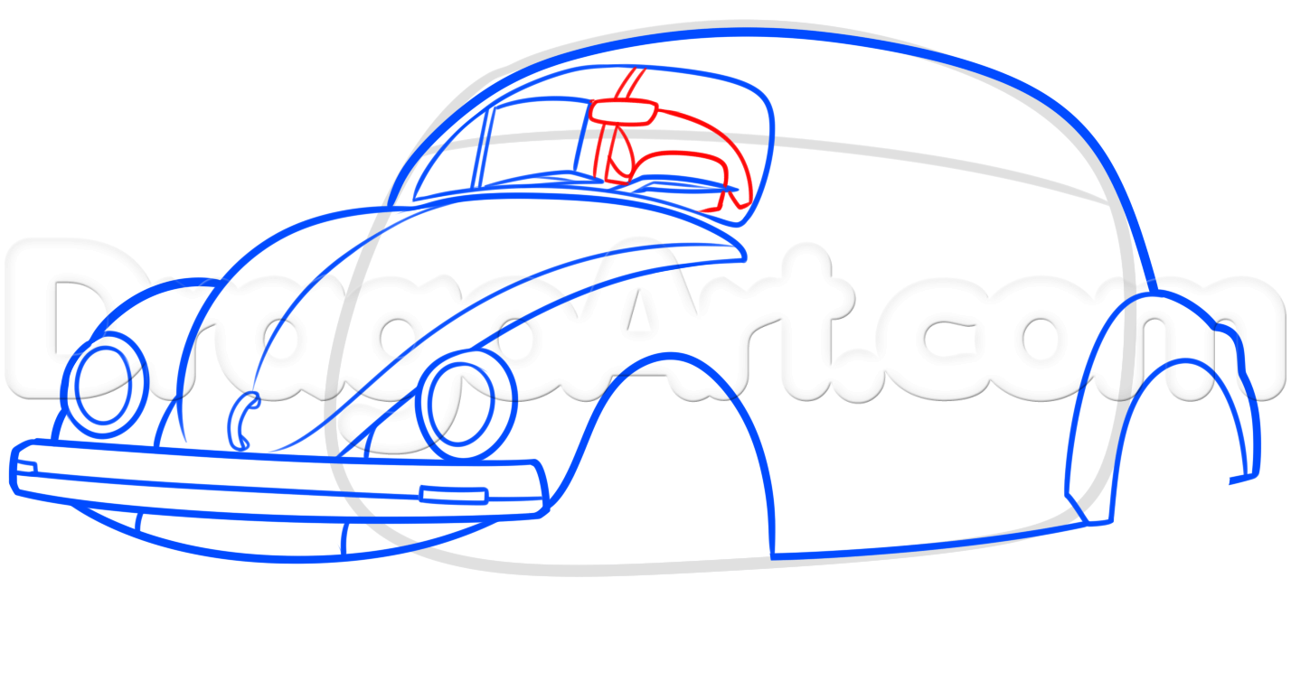 1428x764 How To Draw A Vw Beetle, Step