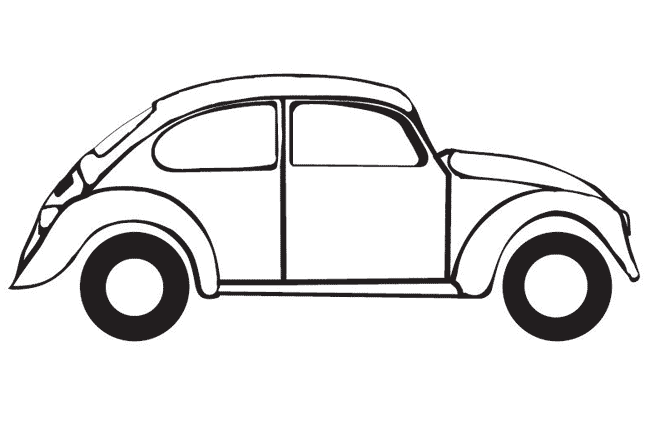 650x425 Drawing Of A Vw Bug Voiture Coccinelle Coloriages Free