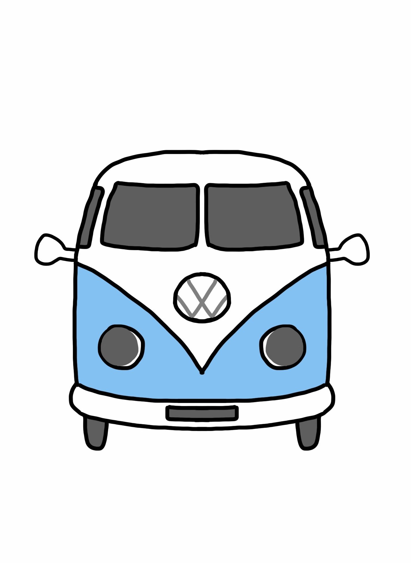 1426x1952 my vw van vw stickers artwork van drawing, vw