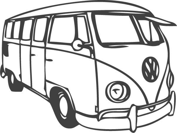 602x453 Vw Bus Karikatur Group With Items