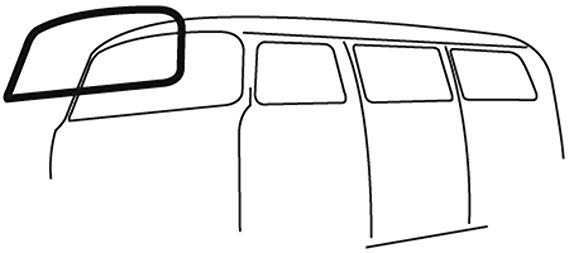 569x253 windshield seal, with molding goove, for bus