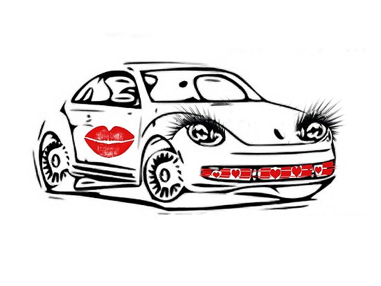550x413 Love Bug Vw Car Various Apparel Posters