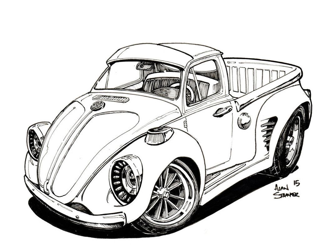 1017x786 Buba Cars Coloring Pages, Beetle