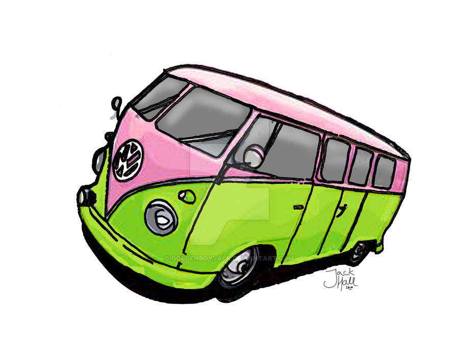 900x715 Vw Camper Drawing