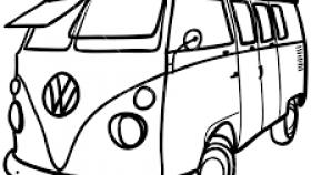 280x158 volkswagen van drawing volkswagen car