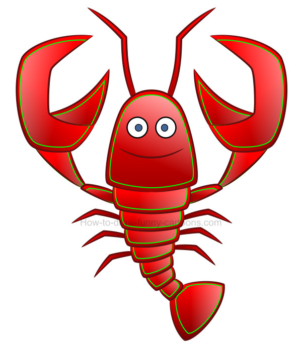 600x699 How To Create A Beautiful Lobster Drawing
