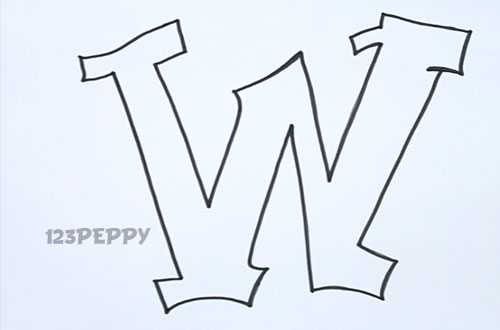 500x330 Drawing The Letter W Crafts I'll Never Do Graffiti Drawing