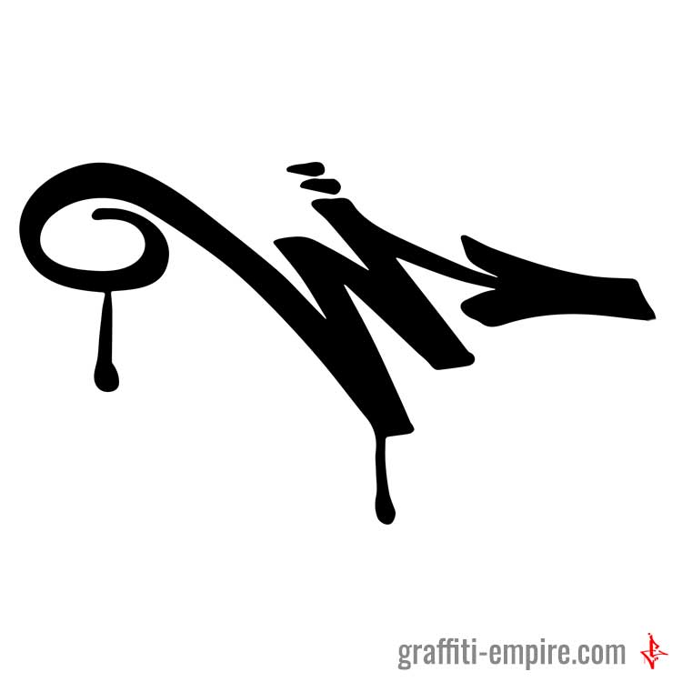 750x750 Graffiti Letter W Graffiti Empire