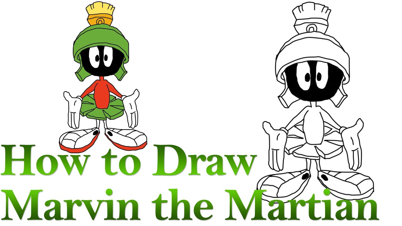 1280x720 How To Draw Marvin The Martian From Looney Tunes Hde