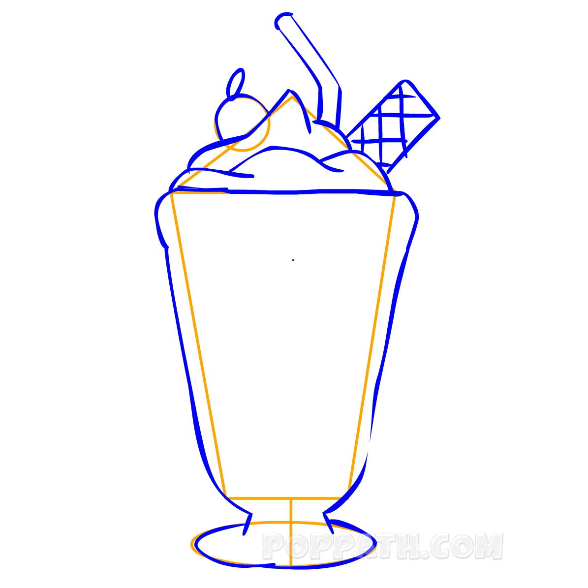 1195x1195 How To Draw A Milkshake Pop Path