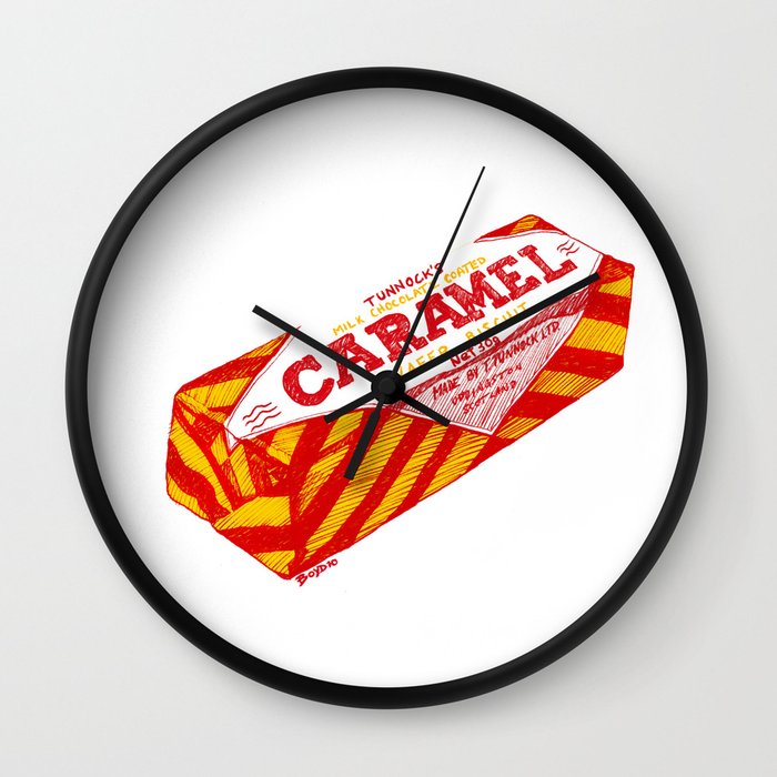 700x700 caramel wafer pen drawing wall clock