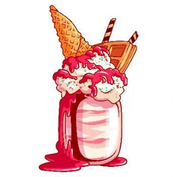 350x350 Raspberry Waffle Cone Freakshake Flavour Kandi Hed