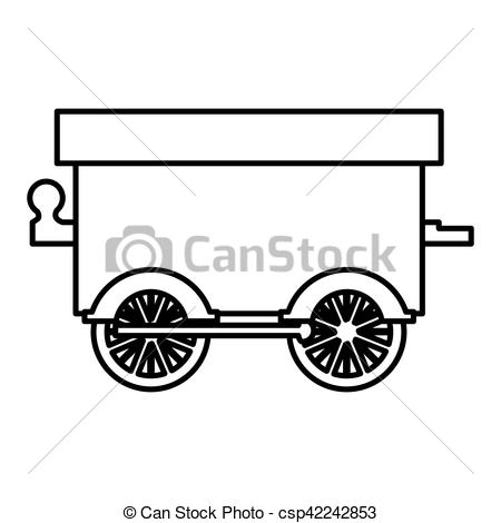 450x470 Silhouette Wagon Train Toy Icon Vector Illustration