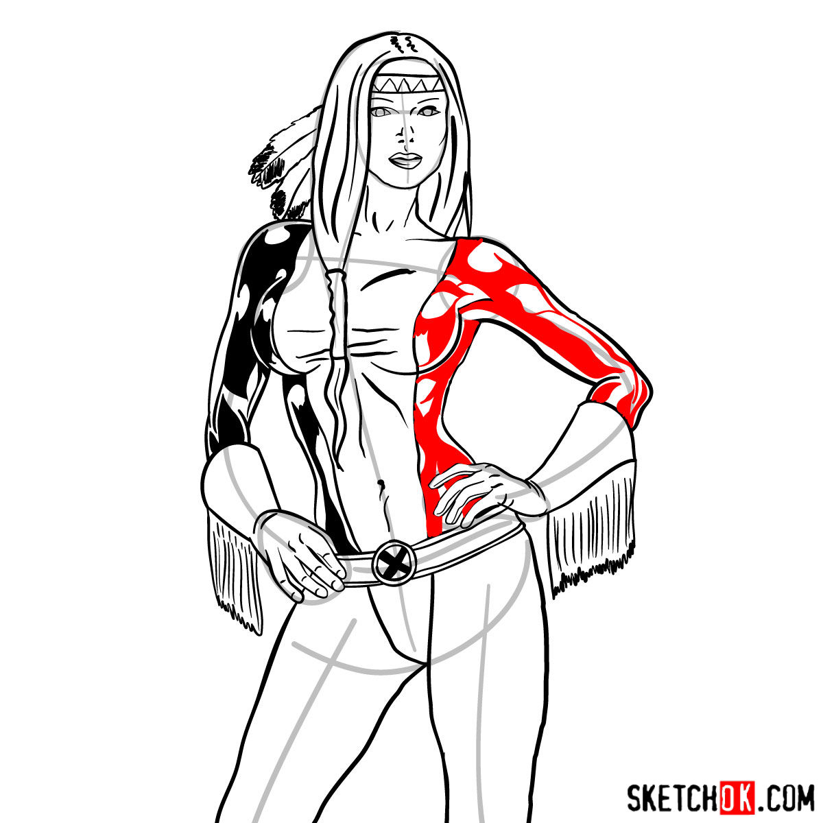 1200x1200 how to draw danielle moonstar from x men to the waist