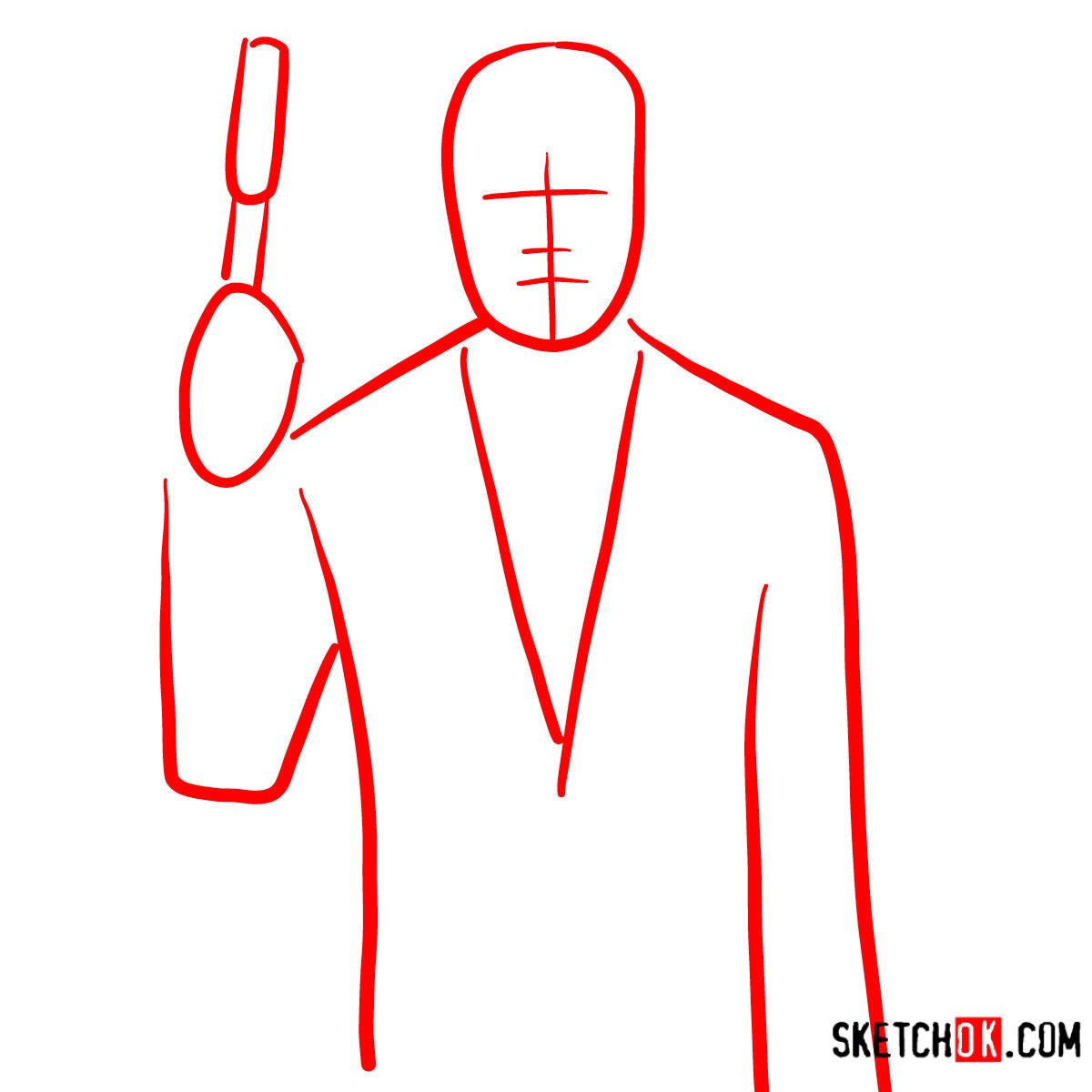 1200x1200 how to draw special agent archer to the waist