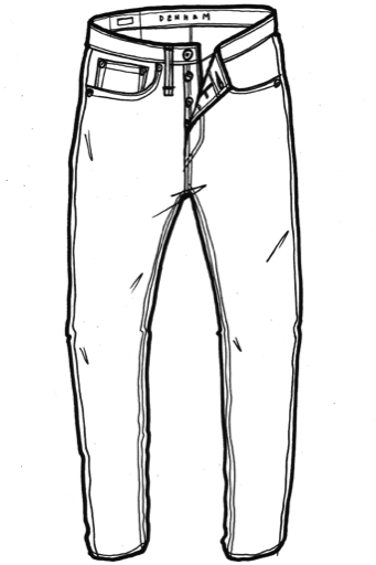 341x512 Collection Of Free Drawing Jeans Top Download On Ui Ex