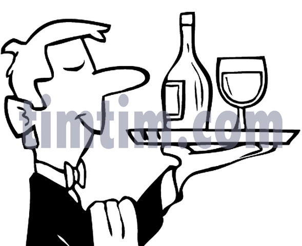 589x480 Free Drawing Of Waiter Bw From The Category Cooking Food