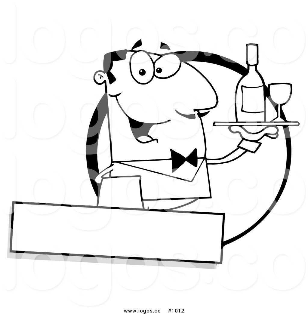 1024x1044 Royalty Free Waiter Vector Logo