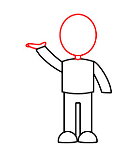 250x320 Cartoon Waiter Drawing Lesson