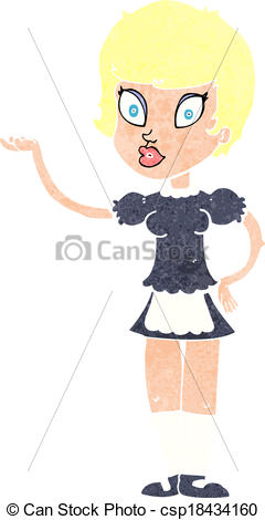240x470 Cartoon Waitress Clip Art Vector