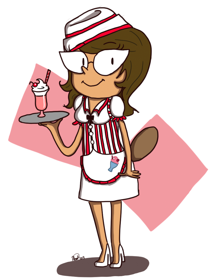 832x1088 Cartoon Waitress Clipart