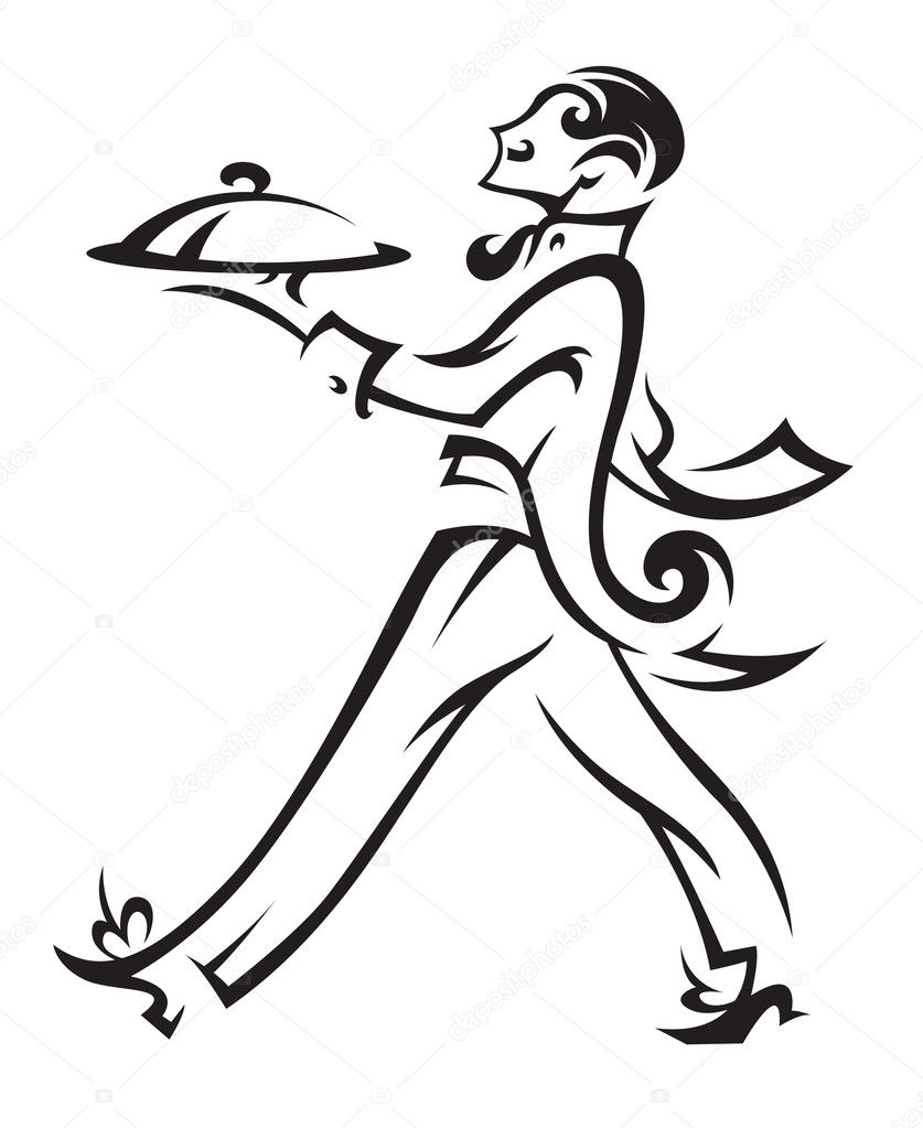 837x1023 Collection Of Free Catering Clipart Waitress Tray Download On Ui Ex