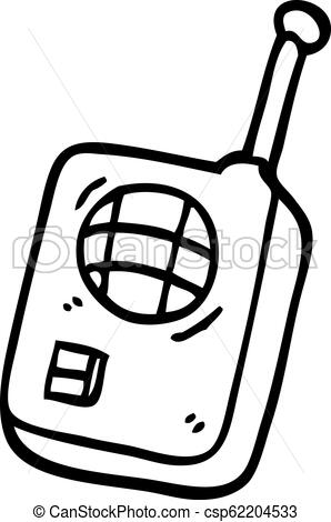 298x470 Line Drawing Cartoon Walkie Talkie