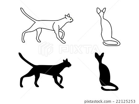 450x337 Cat Walking Cat Sitting Behind The Scenes Cat Drawing