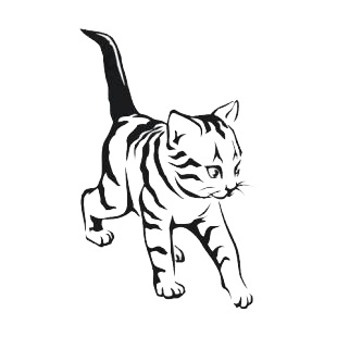 310x310 Cat Walking Cats Decals, Decal Sticker