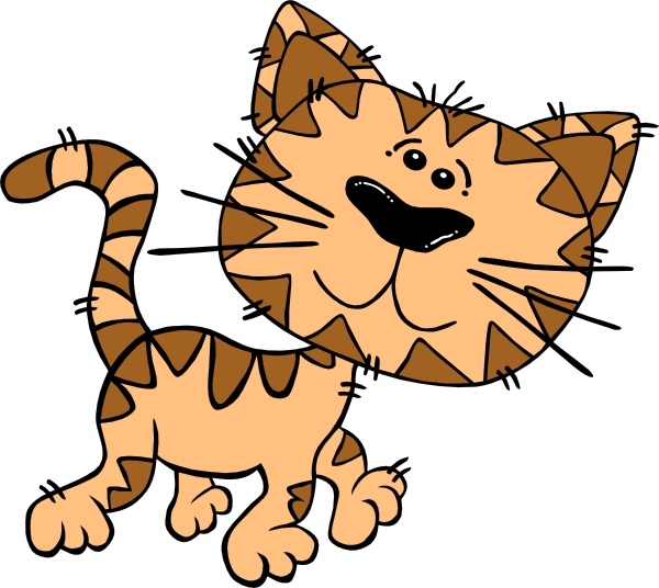 600x536 Cartoon Cat Walking Clip Art Free Vector In Open Office Drawing