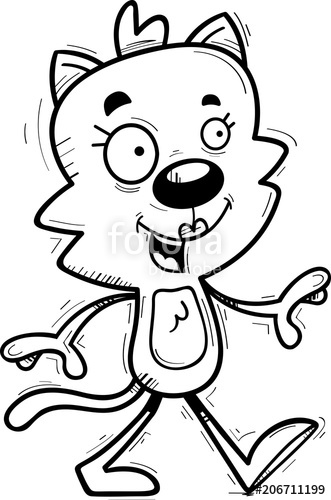 331x500 Cartoon Female Cat Walking Stock Image And Royalty Free Vector