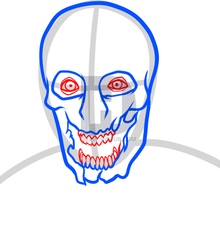 702x720 How To Draw A Walker, Walking Dead Zombie, Step