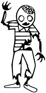 150x300 Zombie Teenage Boy Vinyl Decal Sticker Bumper Window Wall Family