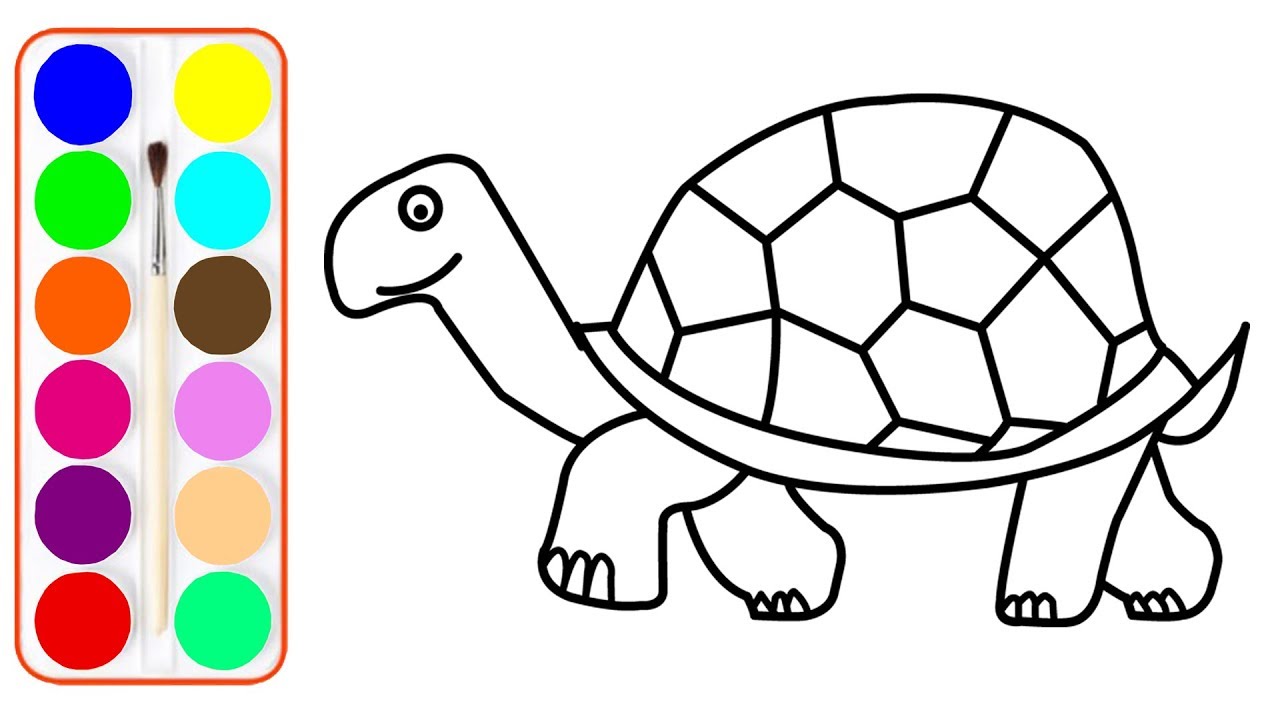 1280x720 How To Draw Walking Turtle