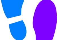 200x140 Vector Art Cartoon Walking Feet On Stick Legs Clipart Drawing